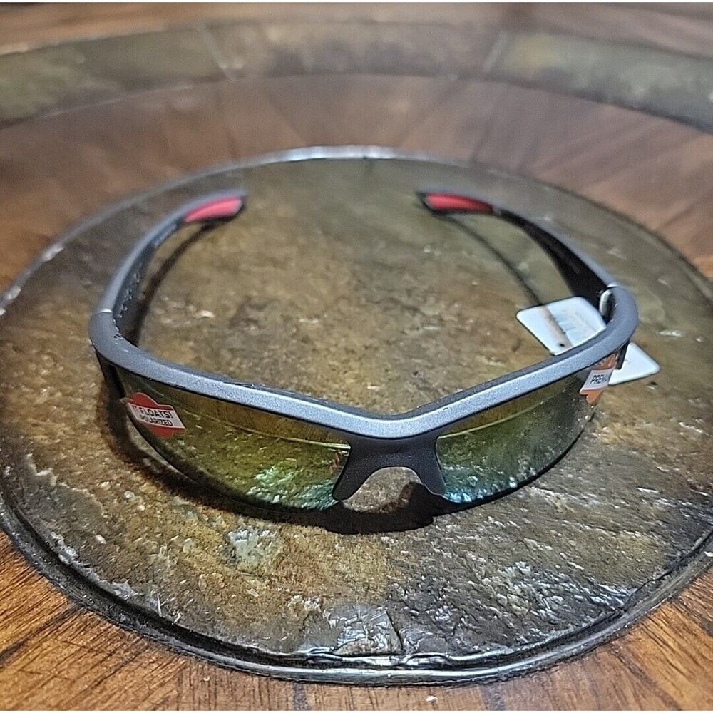 Piranha It Floats Polarized Premium Mens Wrap Sunglasses Grey Red Mirrored 62130
